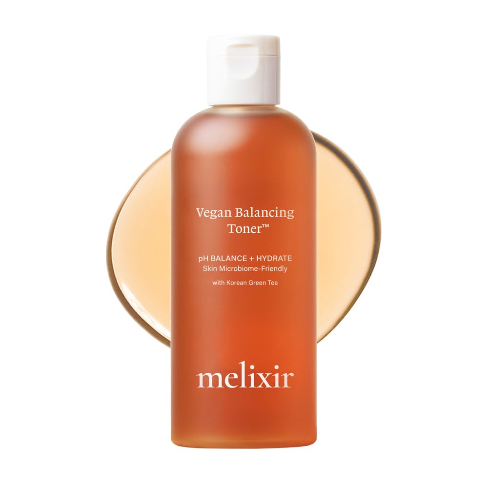 Melixir Vegan Balancing Toner for Sensitive & Acne-Prone Skin, with Soothing Organic Green Tea Extract, Hydrating Water Facial Toner, Alcohol-Free, Korean Skincare for Men and Women (9.8 fl.oz.)