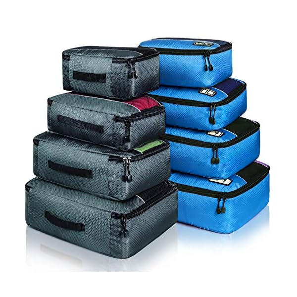 Packing Cubes Luggage Bags Organizer Durable Travel Accessories With Clothing Label