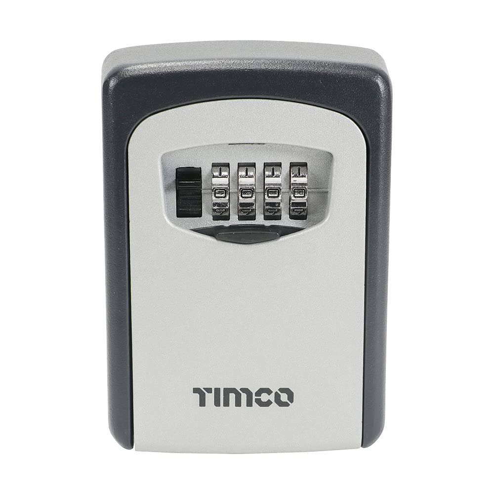 TIMco Key Safe, Aluminium, Black and Silver, 120 x 85 x 40mm