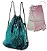 Mermaid Sequin Backpack Glittering Outdoor Shoulder Bag, Winmany Magic Reversible Glitter Drawstring Backpack , Fashion Bling Shining Dance Bag, Sports Backpack Bag