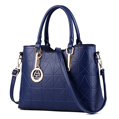 VigourTrader Women Handbag Shoulder Bag for Ladies Top Handle Handbag Metallic Fashion Pendant