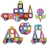 Magnetic Building Blocks, 76pcs Magnetic Tiles Construction Blocks Eco Stacking 