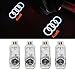 Grolish 4-Pack Audi Easy Installation Car Door LED Lighting Logo Projector Door Step Courtesy Light