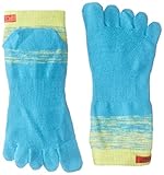 injinji Sport Original Weight Micro Coolmax Socks, Small, Neon Yellow Aqu