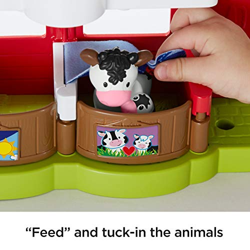 51elbU1HddL - Fisher-Price Little People Caring for Animals Farm Playset