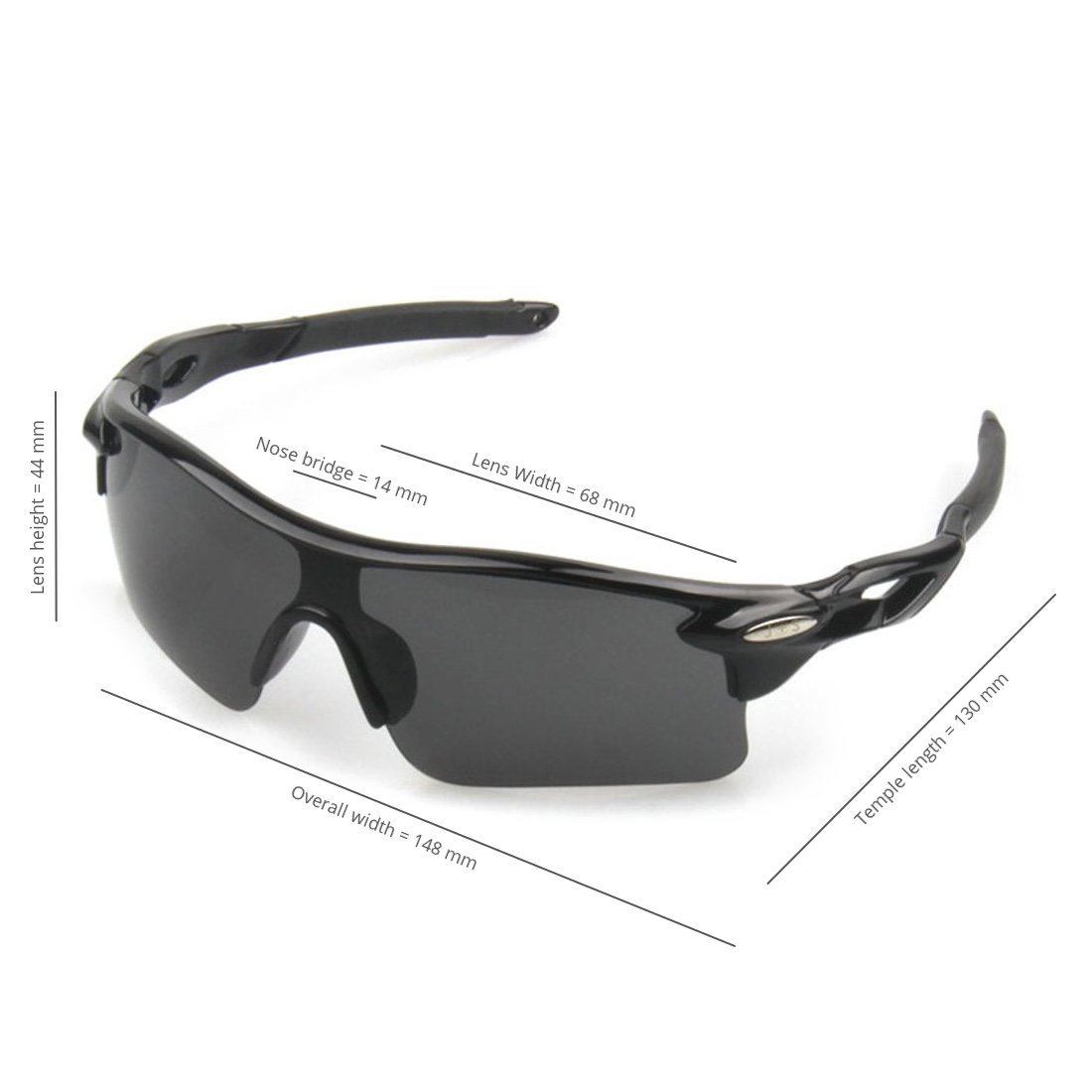 J+S Active PLUS Cycling Outdoor Sports Athlete’s Sunglasses, 100 UV