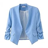 Voinnia Women's Folding Sleeve Office Blazer