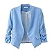Voinnia Women's Folding Sleeve Office Blazer