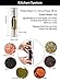Salt and Pepper Grinder Set - Stainless Steel with Recipe eBook & Guide - Pure Ceramic Grinders 2 in 1 Dual Mill - by Kitchen Saviors