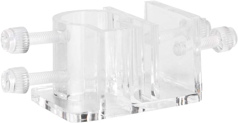 Water Pipe Fixation Clamp, Acrylic Transparent Aquarium Fish Tank Water Pipe Rack Single Hole Hose Fixing Clamp Tank Accessories(21mm) - Image 3