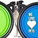 Starling's Collapsible Dog Travel Bowl - Water & Food Bowl Set By Silicone BPA Free & FDA Approved- W/D-Ring. Foldable, Portable - Ideal for Traveling, Hiking, Camping.