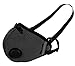 RZ M2.5 Dual Strap Mesh Dust/Air Filtration Mask Bonus Pack Mask Washable New Adjustable Straps Allergy/Asthma/Construction/Woodworking/Pollution/Adult (Large (125lbs - 215lbs), Black)