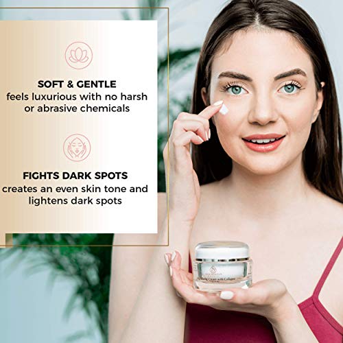 Collagen Skin Whitening Cream - Brightening Face Moisturizer (White ...