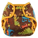 Blueberry Coveralls Diaper Snap Cover (One Size, Dino Party)