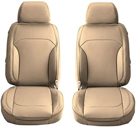 AEGIS COVER SEMI CUSTOM PVC LEATHER SEAT COVERS A PAIR FOR TOYOTA CORROLLA (2014–2017) ELEVENTH GENERATION FRONT SEATS (SAND)
