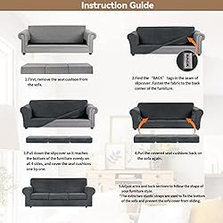 WEERRW 4 Pieces Velvet High Stretch Couch Covers