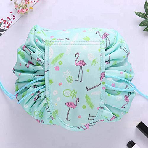 Happy Mart Cosmetic Bag Professional Drawstring Makeup Case Women Travel Make Up Organizer Storage Pouch Toiletry Wash Kit (Green)