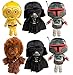 Star Wars Funko Pop (Set of 6) Galactic Plushies Cute Stuffed Animals Plush Toys for Kids & Adults Darth Vader Chewbacca Boba Fett C3PO