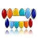 TOPGRILLZ Vampire Teeth LGBTQ Grills for Your Teeth Rainbow Grillz Silver Grills for Teeth for Women Hip Hop 14K Gold Plated Colorful Vampire Fang Top Bottom Gold Grillz Teeth Men Cosplay Rapper Costume