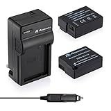 Powerextra 2 Pack Battery and Charger Compatible with Panasonic DMW-BLC12, DMW-BLC12E, DMW-BLC12PP and Panasonic Lumix DMC-G85, DMC-FZ200, DMC-FZ1000, DMC-G5, DMC-G6, DMC-G7, DMC-GH2, DMC-GX8