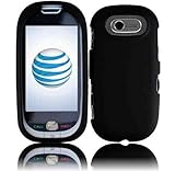 Black Rubberized Hard Faceplate Cover Phone Case for Pantech Ease P2020