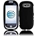 Black Rubberized Hard Faceplate Cover Phone Case for Pantech Ease P2020