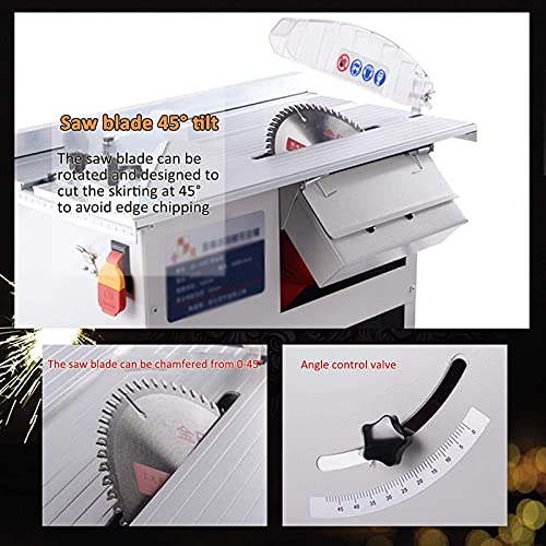 Tragbare Tischkreissäge , Bench-Gehrungssäge, multifunktionale Tischsäge 1500W, sauberes Schneiden, 0-45 °;Bevel-Schnitt… – Bild 5