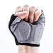 Masione® Padded Ventilated Bike Bicycle Cycling Mountain Road Half Gel Silicone Antiskid Finger Gloves/ Half Finger Gloves / Sport Gloves Mitten/ Fingerless Cycle mitts, Soft durable microfiber Material with Velcro Strap -Black with Blue -M