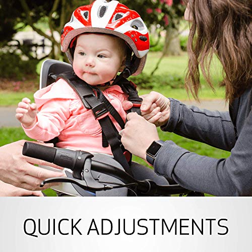 Hamax Observer Front Child Bike Seat (Grey/Red) - Thumbnail 4