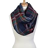 Scarfand's Plaid & Tartan Infinity Scarf (BLNKT Tartan Blue)