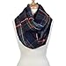Scarfand's Plaid & Tartan Infinity Scarf (BLNKT Tartan Blue)