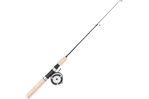 Ice Fishing Rod and Reel Combo, Ice Fishing Combos, 65cm / 25.6in Fiberglass Ice Fishing Rod Metal Fishing Reel, Ice Fishing 