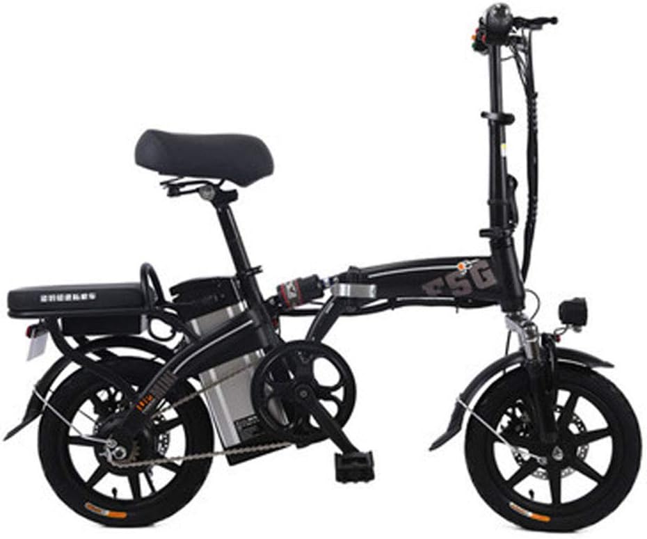 LETFF Adult Folding Electric Bicycle 14 Inch, 48V 350W Folding Electric Bicycle