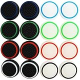 XFUNY 8 Pairs/16 PCS Replacement Silicone Analog Controller Joystick Luminous Thumb Stick Grips Caps Cover for PS4 PS3 PS2 Xbox One/360 Game Controller