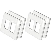 BESTTEN USWP6 Lot De 50 Plaques Murales Sans Vis 1 Gang Série Blanche-Neige Brillant 11,91 Cm X 7,39 Cm Pour Interrupteur, Variateur D'intensité, GFCI, Prise USB