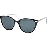 KLARICHT Polarized Sunglasses Retro Black Frames for Women MenFashion Shades,Polarized UV 400 Protection Shades,Dark Grey Lenses.