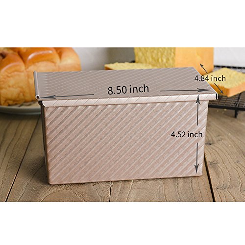 Bakerdream Bakeware Loaf Pan With Cover 8.5 x 4.8 inch Bread Toast Mold with Lid