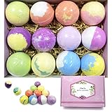 Bath Bombs Gift Set, MarySun Bubble Bath Bombs Set of 12 PCS Natural Ingredients Colored Fizzy Bubble Bath Salts Birthday Gift Ideas for Women Mother Her Him Wife Girlfriend Kids