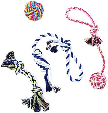 Cotton Dog Rope Chew Toy - Small to Medium Dogs Tug Rope, Durable Puppy Toys for Aggressive Chewers