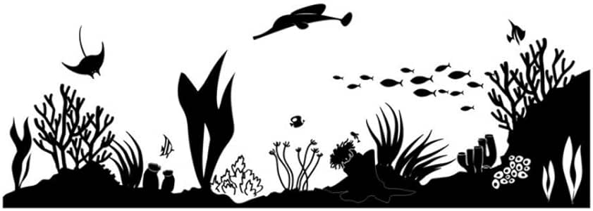 Jixiaosheng Silueta Del Mundo Submarino Calcomanías De Pared Decoración