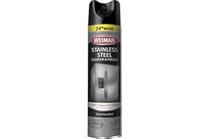 Weiman Stainless Steel Cleaner and Polish Spray, Fights Fingerprints, Leaves No Streaks, 12 Oz