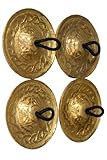 Finger Cymbals, Cast, Engraved, 4.5cm