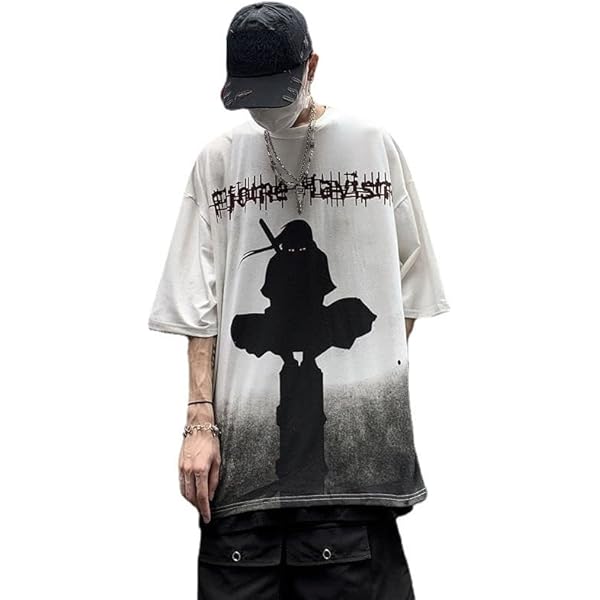 Men's Y2k Graphic Print Oversized T-Shirts Grunge Punk Gtoh