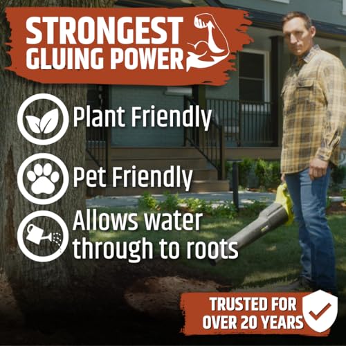 Liquid Rubber Pre-Mixed Mulch Glue - Long Lasting Bond for Landscaping and Gardens, Easy Application, Weatherproof and Durable Adhesive, 1 Gallon