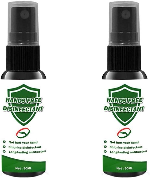 JISDIFE 2pcs 30ml Hand Sanitizer Spray Disposable Portable Gentle Detergent Hand Sanitizer Spray Safe Quick-Dry Delicate Refreshing