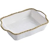 Pampa Bay Golden Salerno Titanium Rectangular Baking Dish, 3"D x 11"W x 9"H