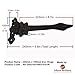 Adonai Hardware 245mm x 105mm Iron Hinge (Black Powder Coated)- Supplied as 2 Pieces per Pack