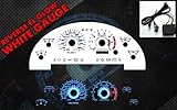 Brand New White Face Blue Indigo Reverse Glow Gauges For 99-04 Mustang V6 (I-116)