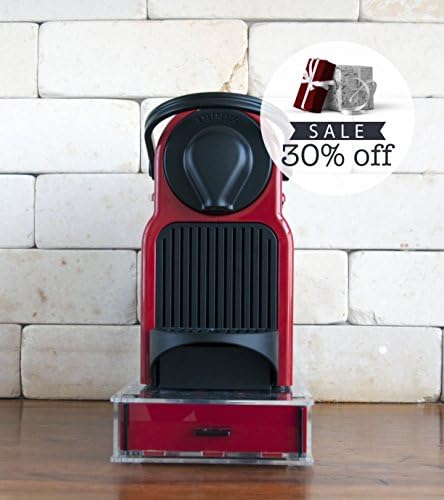 Holiday Gifts | Red Nespresso Coffee Pod Drawer, Coffee Pod Holder, Coffee Storage Unit