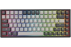 YUNZII KC84 84 Keys Hot Swappable Wired Mechanical Keyboard with PBT Dye-subbed Keycaps, Programmable, RGB,NKRO,Type-C Cable 